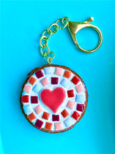 Load image into Gallery viewer, DIY Mini Mosaic Heart Keychain Kit