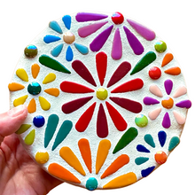 Load image into Gallery viewer, DIY Mosaic Flower Power Round Wall Plaque