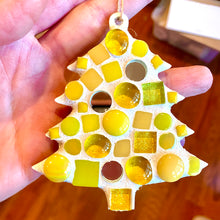 Load image into Gallery viewer, Make-Your-Own Sparkly Yellow Tree Ornaments Kit
