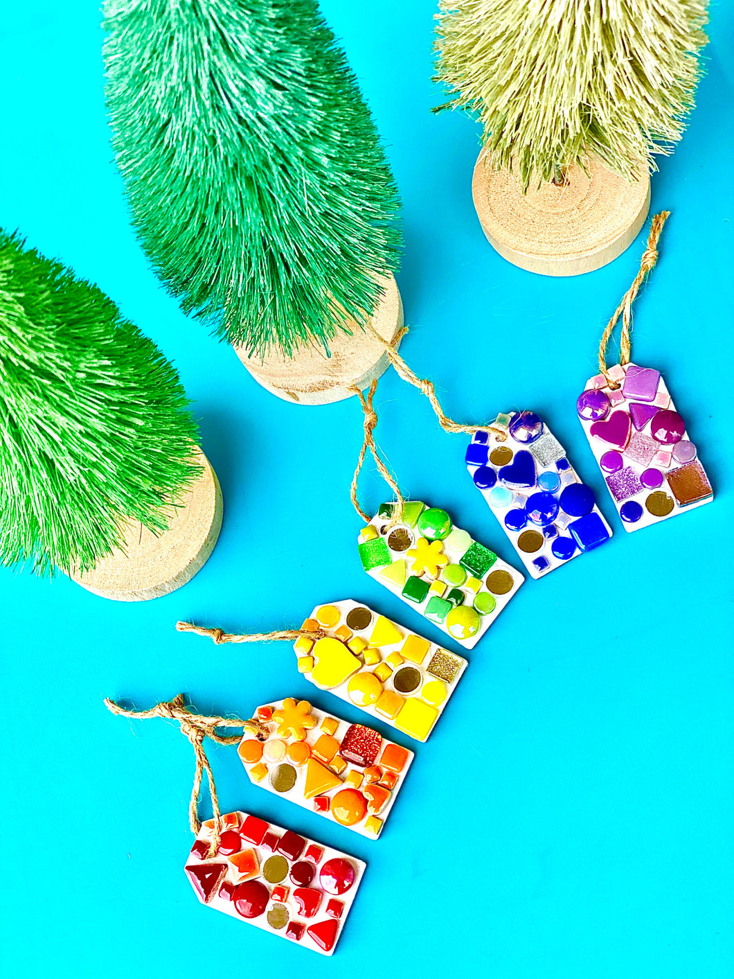 DIY Colorful Mosaic Gift Tags Kit