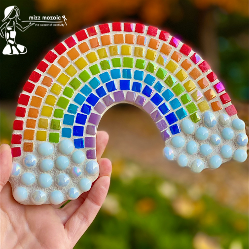 DIY Mosaic Rainbow Wall Plaque Kit