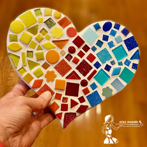 DIY Mosaic Heart Wall Plaque Kit