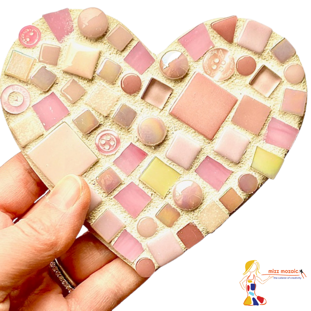 DIY Mosaic Heart Coasters